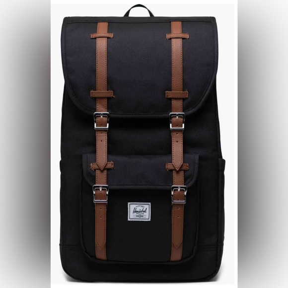 Herschel Supply Company Other - Herschel Supply Company Classic Black Backpack with Brown Straps